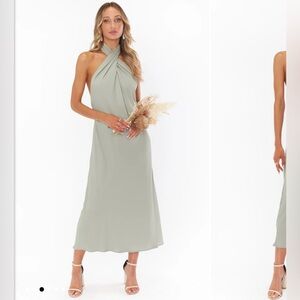 Show Me Your MuMu Jasmine Halter Midi Dress - Bridesmaids Dress